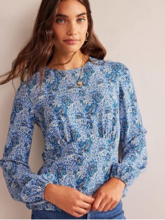 Boden Tops - Boden Empire Waist Long Sleeve Blouse Size 10